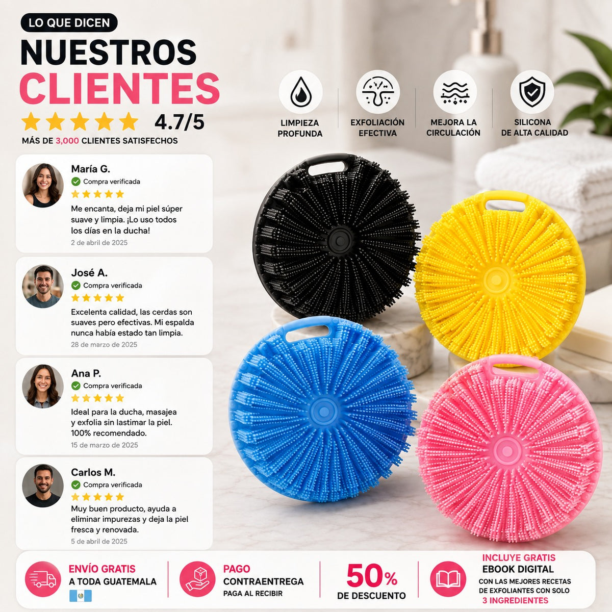 exfoliante de Silicona: Cuerpo suave y Cero piel muerta