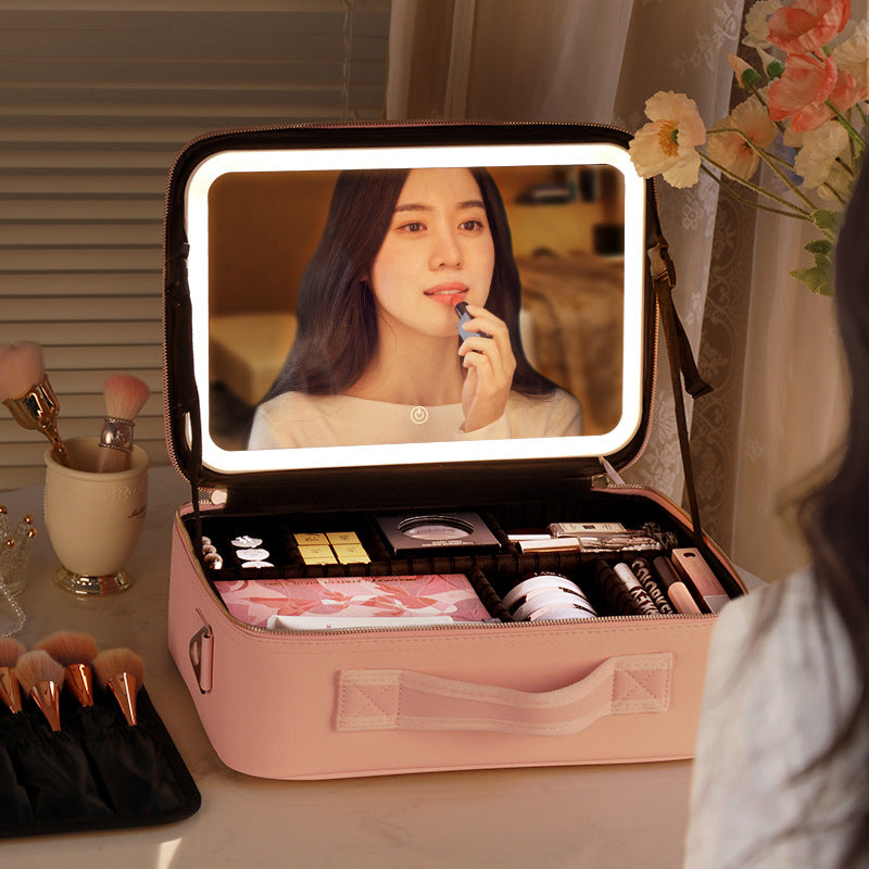 Cosmetiquera de Lujo + Espejo HD y Luz led 4K