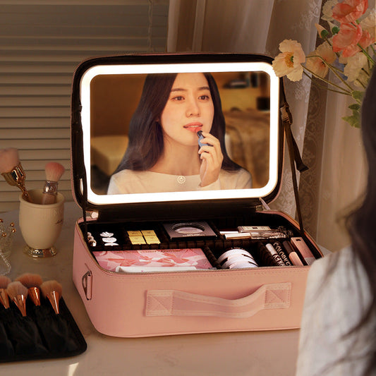 Cosmetiquera de Lujo + Espejo HD y Luz led 4K