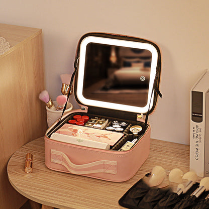 Cosmetiquera de Lujo + Espejo HD y Luz led 4K