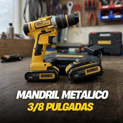 Taladro Inalambrico 48v doble batería + 24 accesorios.
