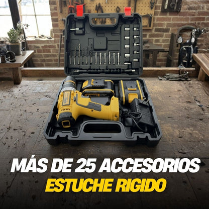 Taladro Inalambrico 48v doble batería + 24 accesorios.
