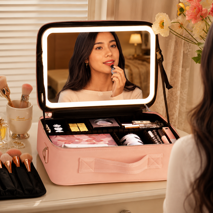 Cosmetiquera Profesional + Luz led 3 Tonos y Espejo 4K