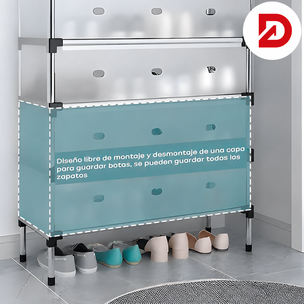 Zapatera de 6 niveles ¡Haz que tu Hogar se vea Moderno y Ordenado!