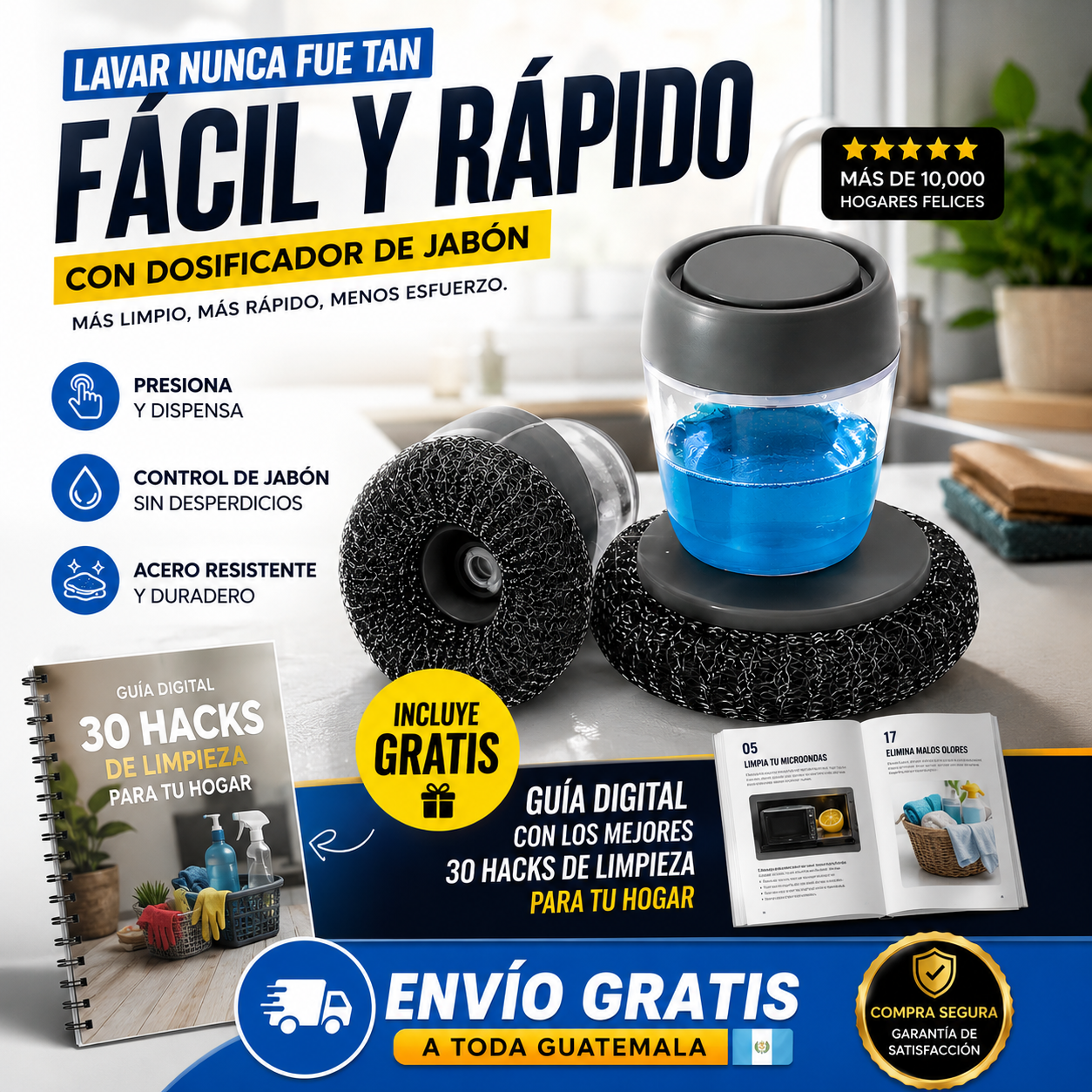 Cepillo dispensador para ollas