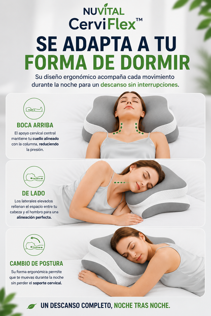 Almohada Cervical | Tecnología Ergonómica 3D y a prueba de Acaros