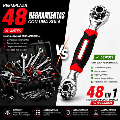 Llave Dado Universal 48 en 1 Giro 360 🔥