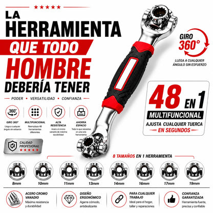 Llave Dado Universal 48 en 1 Giro 360 🔥