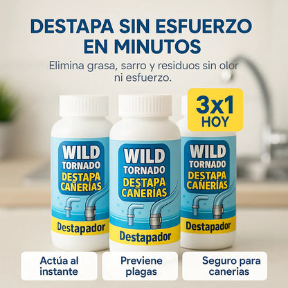 Destapa Cañería - Wild Tornado® Importado 🇺🇸