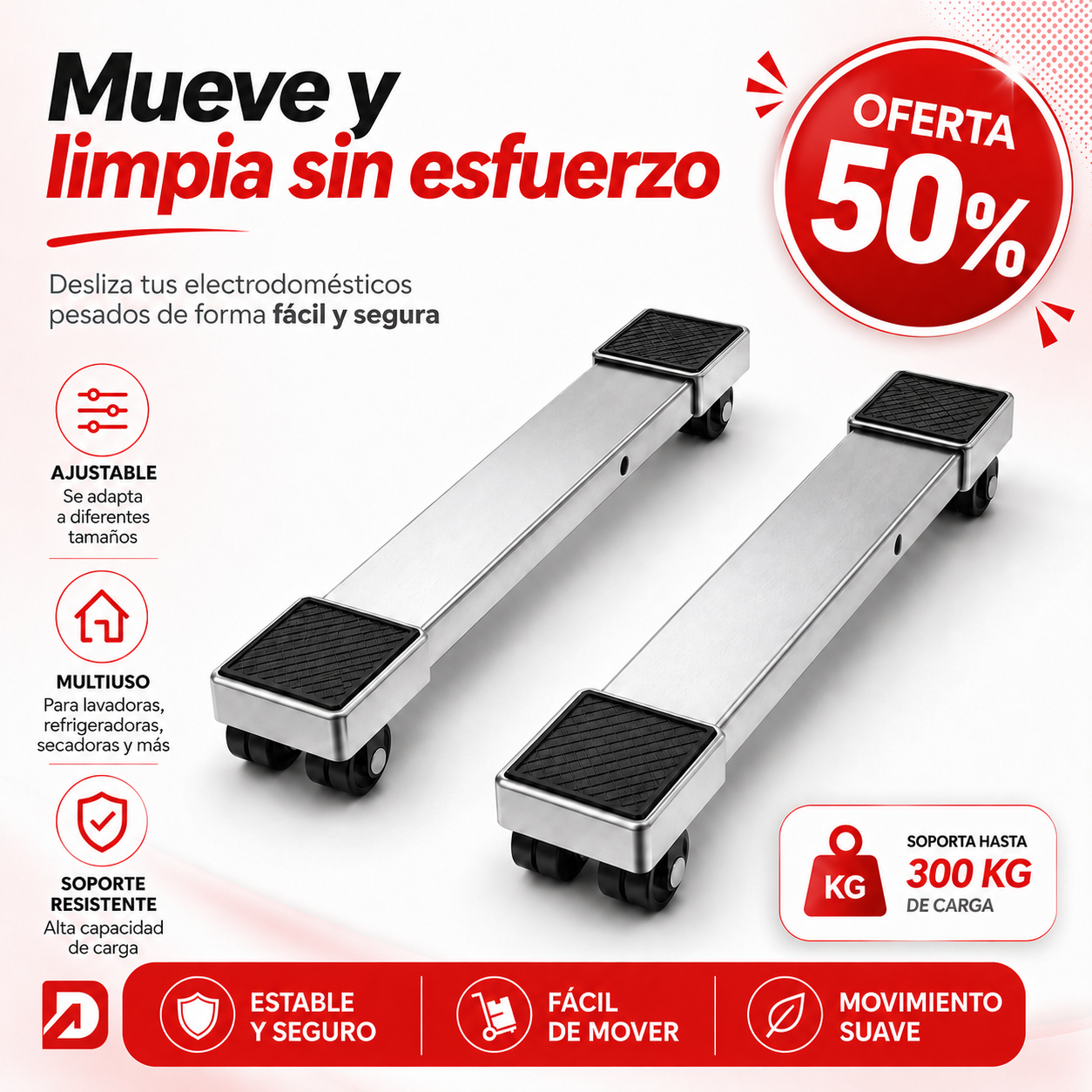 COMBO DE SOPORTES LINEALES PARA ELECTRODOMESTICOS | CALIDAD PREMIUM